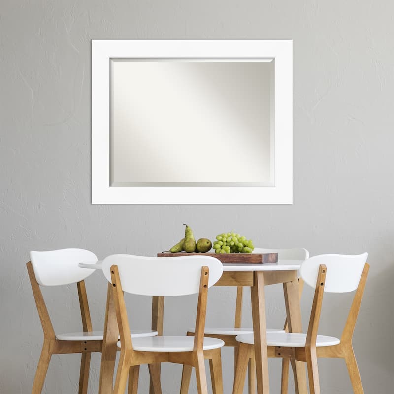 Beveled Wall Mirror - Cabinet White Frame - Cabinet White