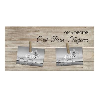 French Text-On A Decide C'Est Pour Toujours Photo Frame