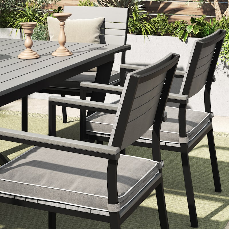 Corvus Orville 6-piece Aluminum Outdoor Dining Set with WPC Table Top