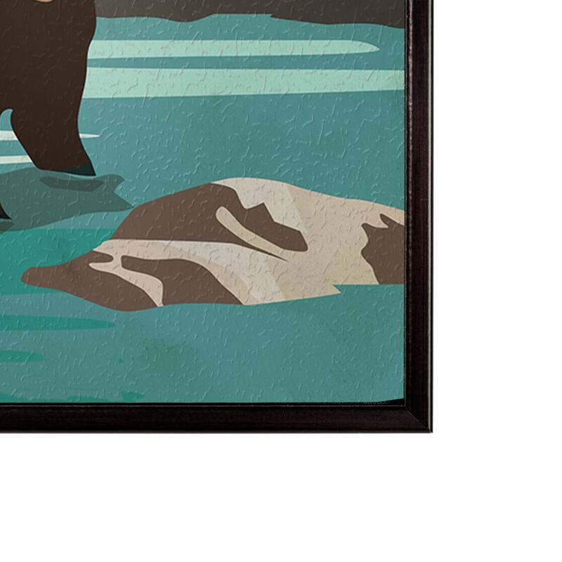 Alaska Go USA by Mercana Studio a Hand Embellished Framed Art Print Series