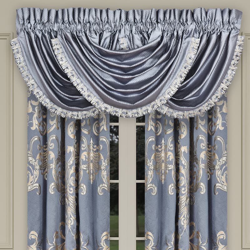 Dicaprio Window Waterfall Valance - Powder Blue