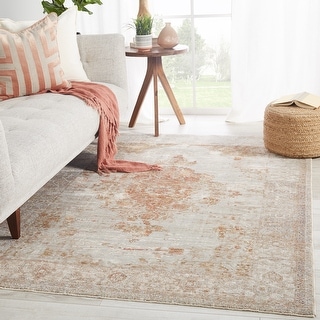 Jordane Medallion Tan/ Rust Area Rug