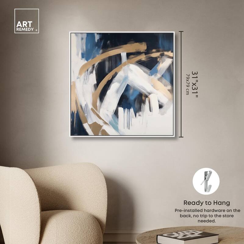Golden Vortex II Canvas by Art Remedy