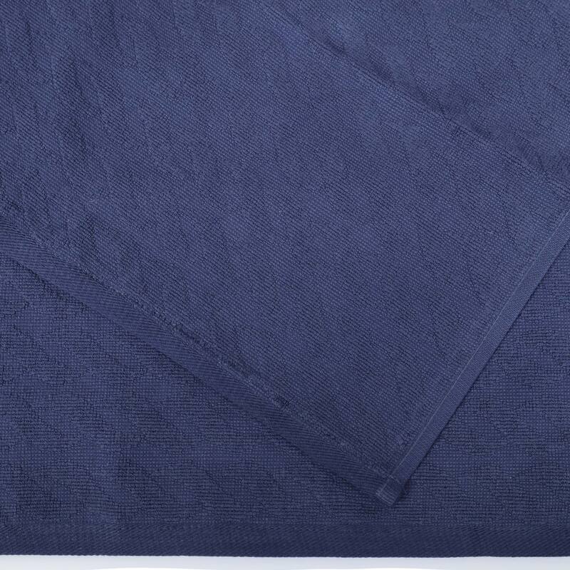 Turkish Cotton Herringbone and Solid Washcloth Towel Set by Superior