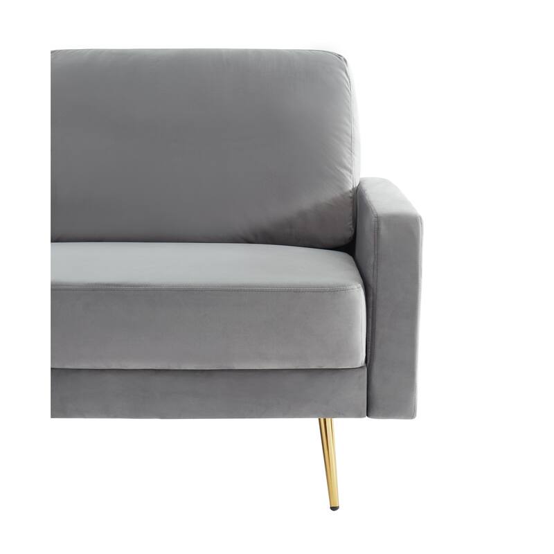 Divani Casa Huffine Modern Grey Fabric Sofa