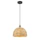 Option Black Antique Brass / Natural Rattan