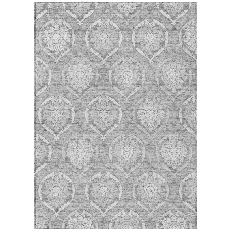 HomeRoots Medallion Transitional Rectangle Outdoor Rug