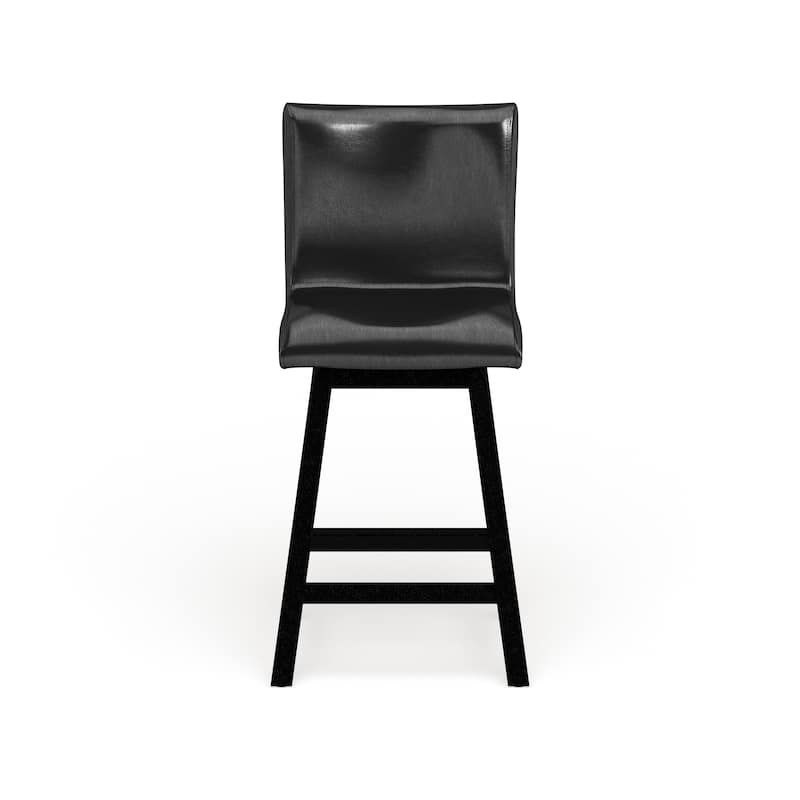 Hace Contemporary Black Swivel Counter Height Chairs (Set of 2) by Furniture of America