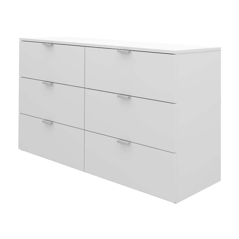 living essentials by hillsdale modern wood 6 drawer dresser Hillsdale Living Essentials 6 Drawer Dresser with Metal Knobs - On Sale - Bed Bath & Beyond