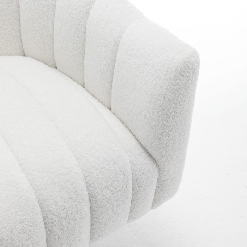 SEYNAR Modern Glam Velvet Upholstered Round Swivel Accent Barrel Chair Set of 2