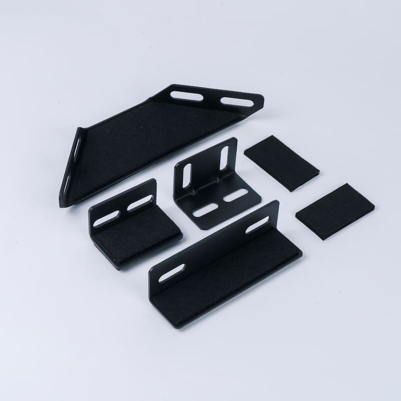 King Size Upholstered Platform Bed with Velvet Headboard, Metal & Solid Wood Frame, Black