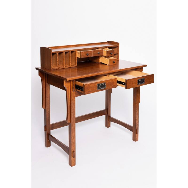 Mission Style Library Table with Removable Organizer