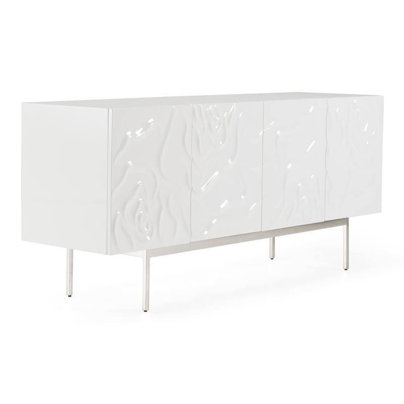 Modrest Gwen Modern White High Gloss Buffet