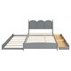 preview thumbnail 29 of 43, Queen Platform Bed with 2 Drawers & Twin XL Trundle