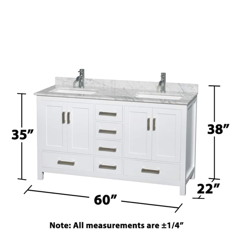 Wyndham Collection WCS141460DUNSM24 Sheffield 60" Free Standing Double