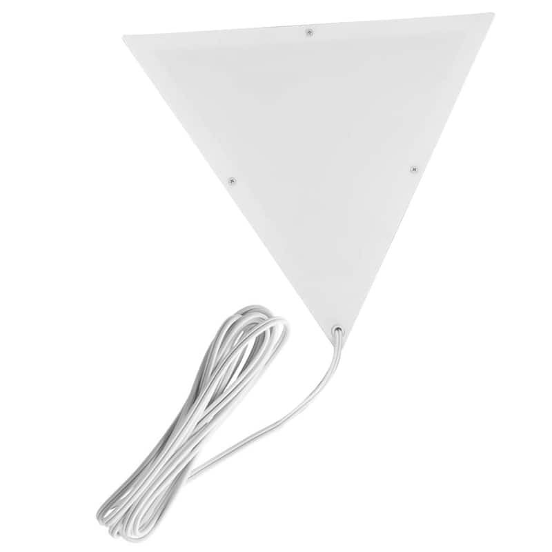 Beacon Triangle Corner Light, Plug-In 17' Cord, White by Home Concept
