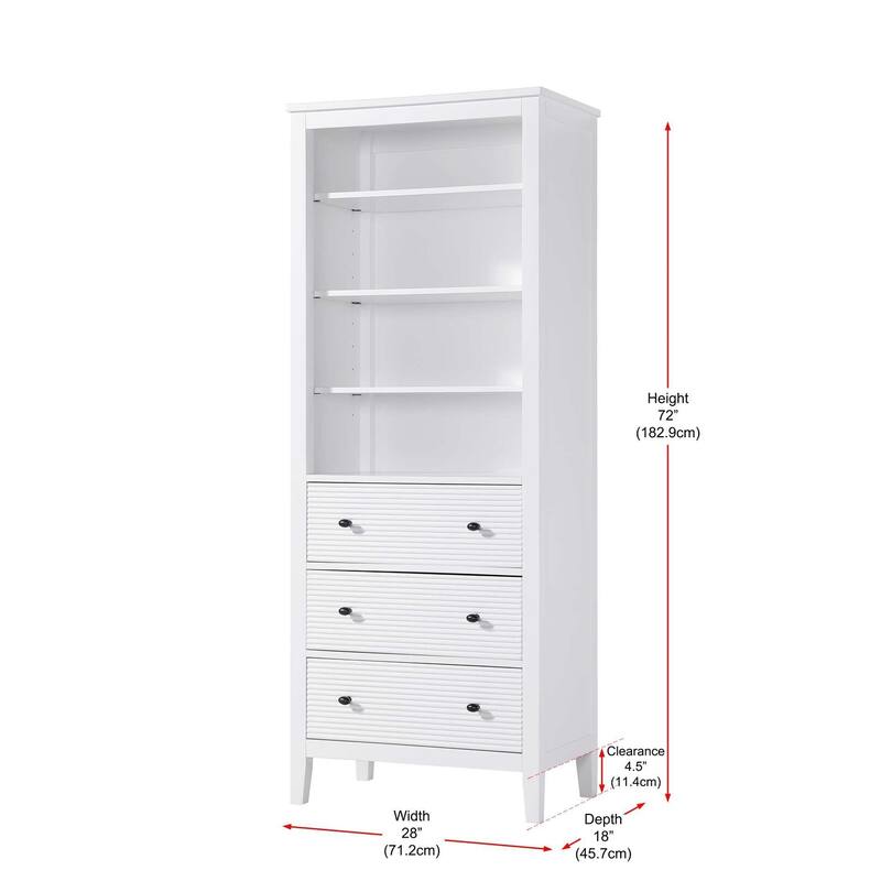 Kensington 16-28 Inch Open Shelving Bath Storage Cabinet