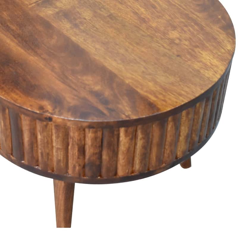 Artisan Furniture Chestnut Solid Wood Stripe Chestnut Coffee Table
