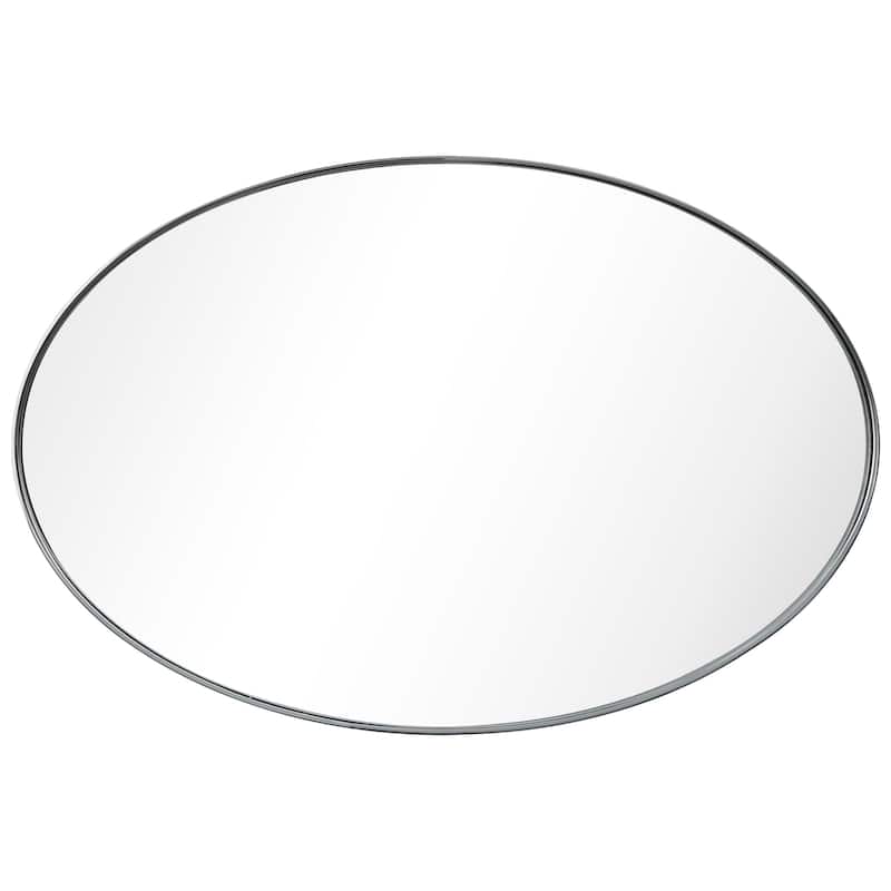Ultra Stainless Steel Oval Wall Mirror- 24"x36"