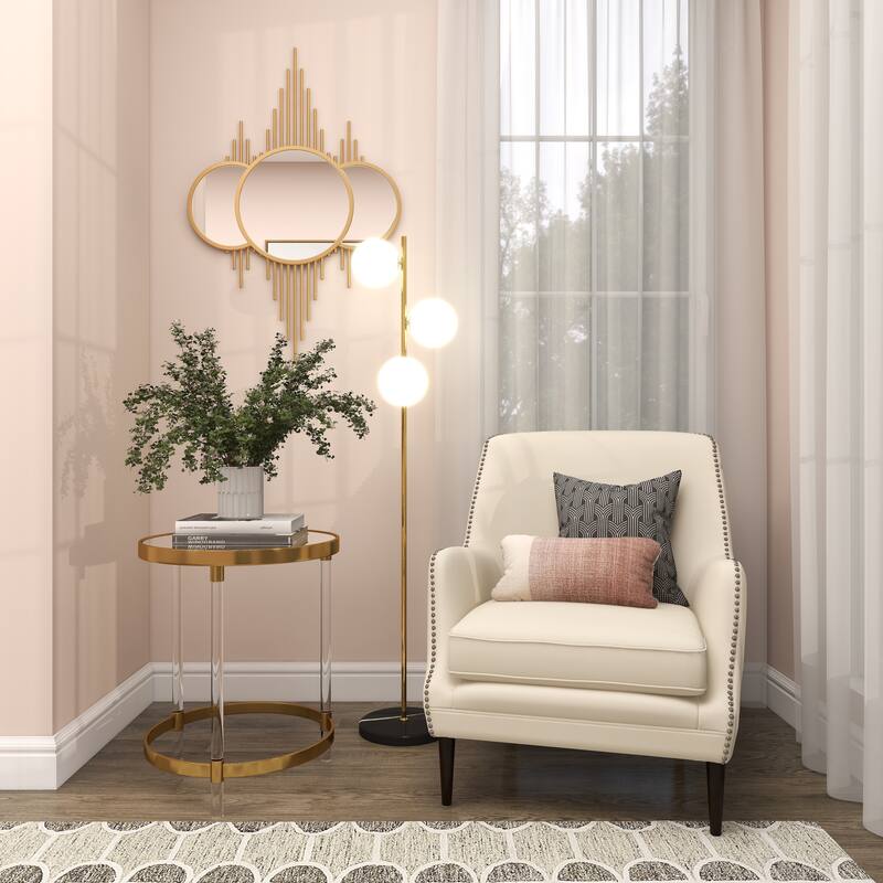 CosmoLiving by Cosmopolitan Gold Metal Room Wall Mirror