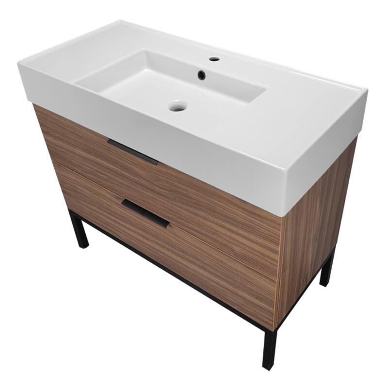 Nameeks Derin-4018 Derin 40" Free Standing Single Basin Vanity Set