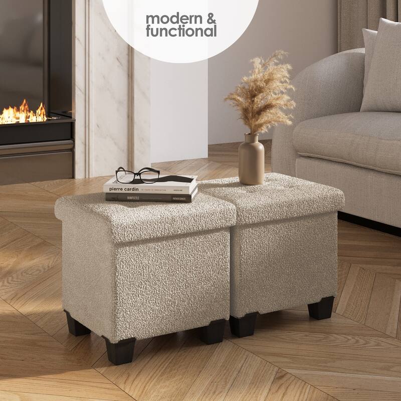 Emperyan Storage Bench for Living Room, Small Ottoman Foot Rest