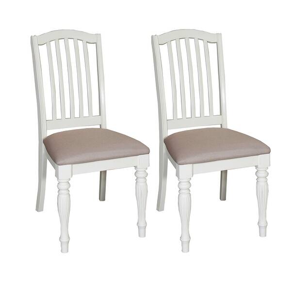 The Gray Barn Arctic Arrow Slat Back White Dining Chair Set Of 2 Overstock 20701599
