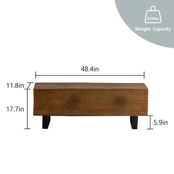 dimension image slide 3 of 4, COSIEST Rectangular Weatherproof Outdoor Bench