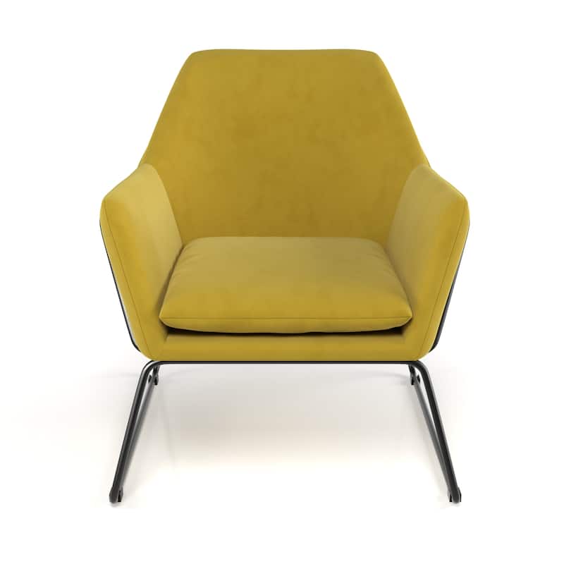 Concord Fabric Accent Chair with Black Powder Coated Sled Base