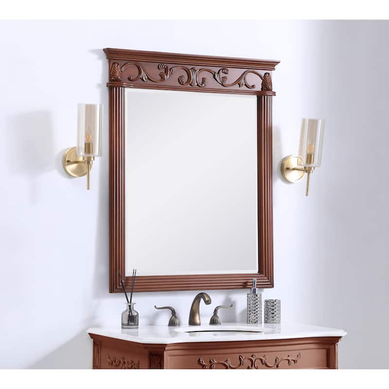 Roman 32" Teak Mirror