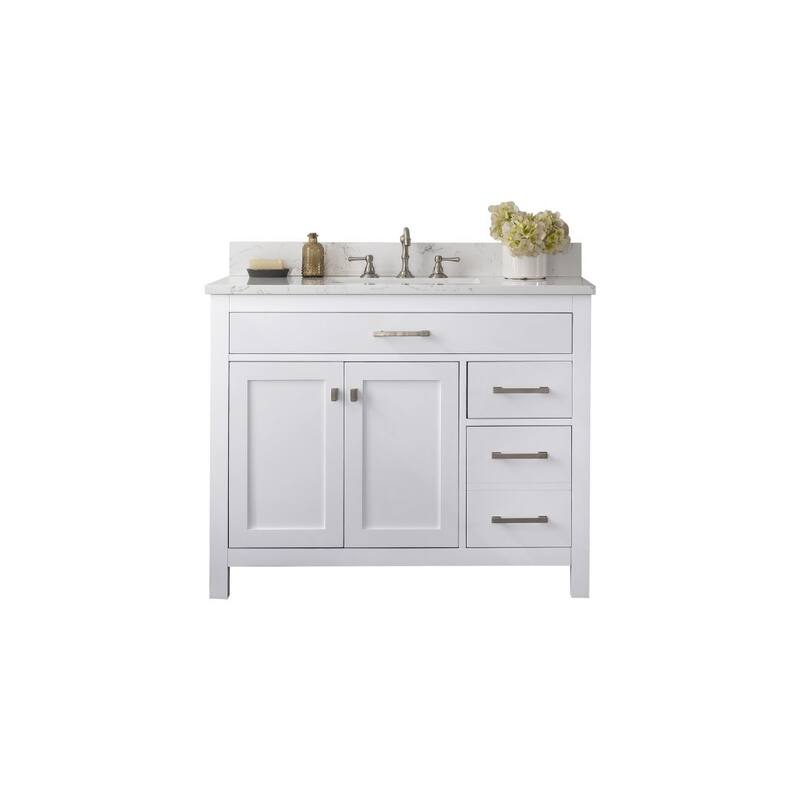Sudio Design Bathroom Vanity Jasper Collection. - 42" Single Sink - White