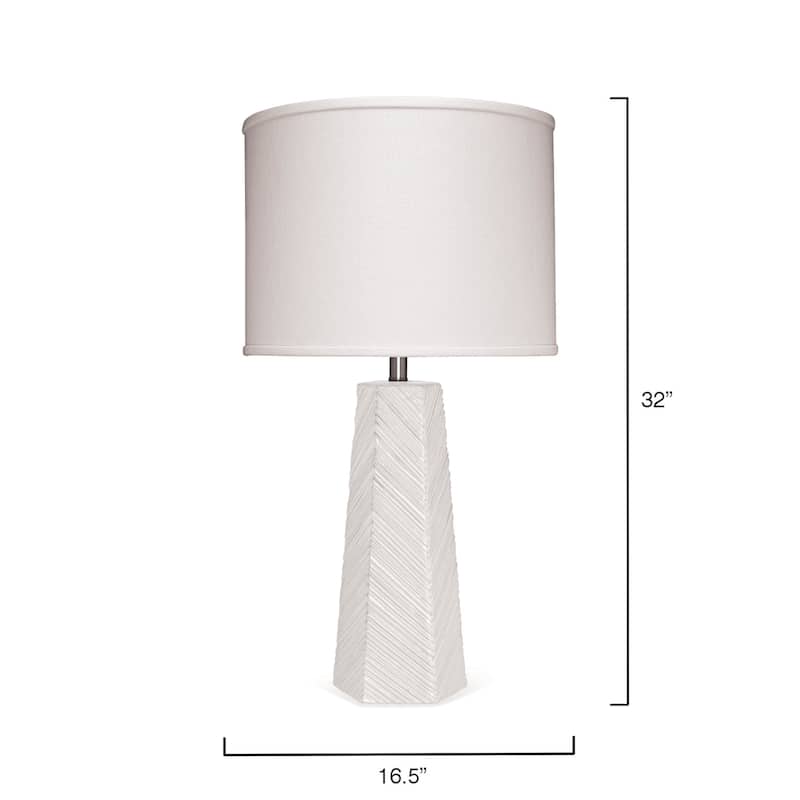 Jamie Young High Rise Ceramic Table Lamp with Linen Shade