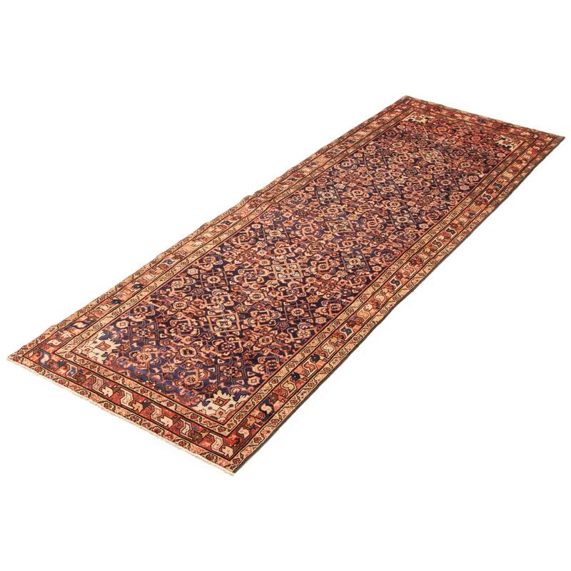 ECARPETGALLERY Hand-knotted Andelz Navy Wool Rug - 3'3 x 9'10