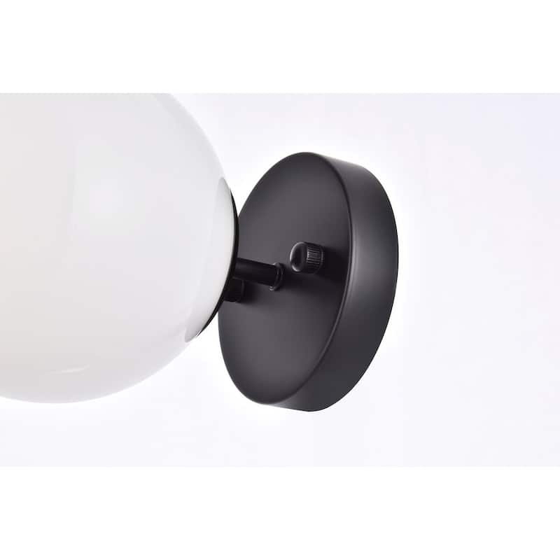 Miko Six inch Dual Flush Mount and Bath Sconce with Frosted Glass - N/A