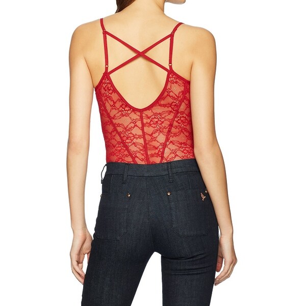 guess red lace bodysuit