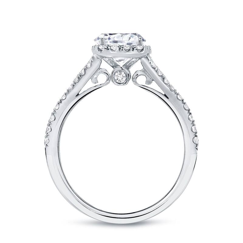 Auriya 14k Gold 1 1/2ctw Cushion-cut Halo Diamond Engagement Ring Certified
