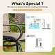 preview thumbnail 16 of 26, MAISON ARTS 3/5-Piece Patio Bar Stool Set of Metal Coffee Table & Textilene Swivel High Bar Stools