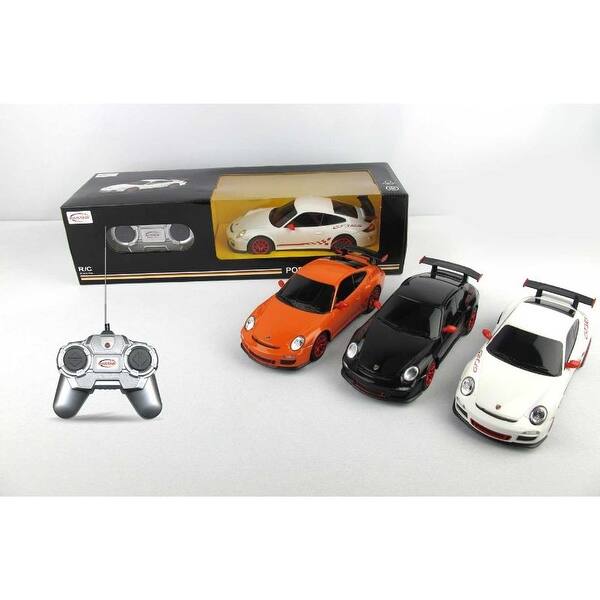 1:24 Remote Control Porsche GT3 RS Black Working Headlights Rear Lights R//C kids