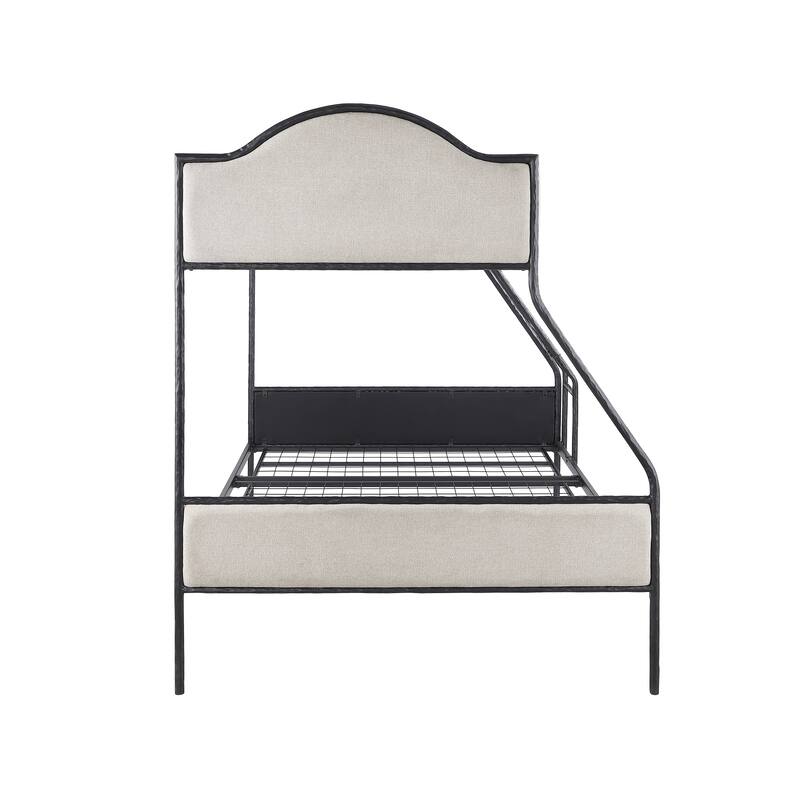 Furniture of America Orven Modern Black Metal Twin over Full Bunk Bed