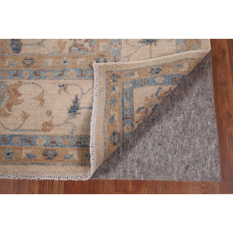 Hand Knotted Oriental 100% Wool Carpet Transitional All-Over Beige & Ivories Oushak Area Rug - 10' 0'' X 8' 0''