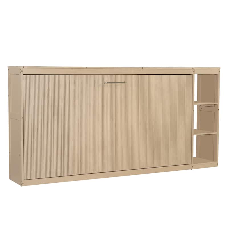 Twin Size Murphy Bed with Bookshelf