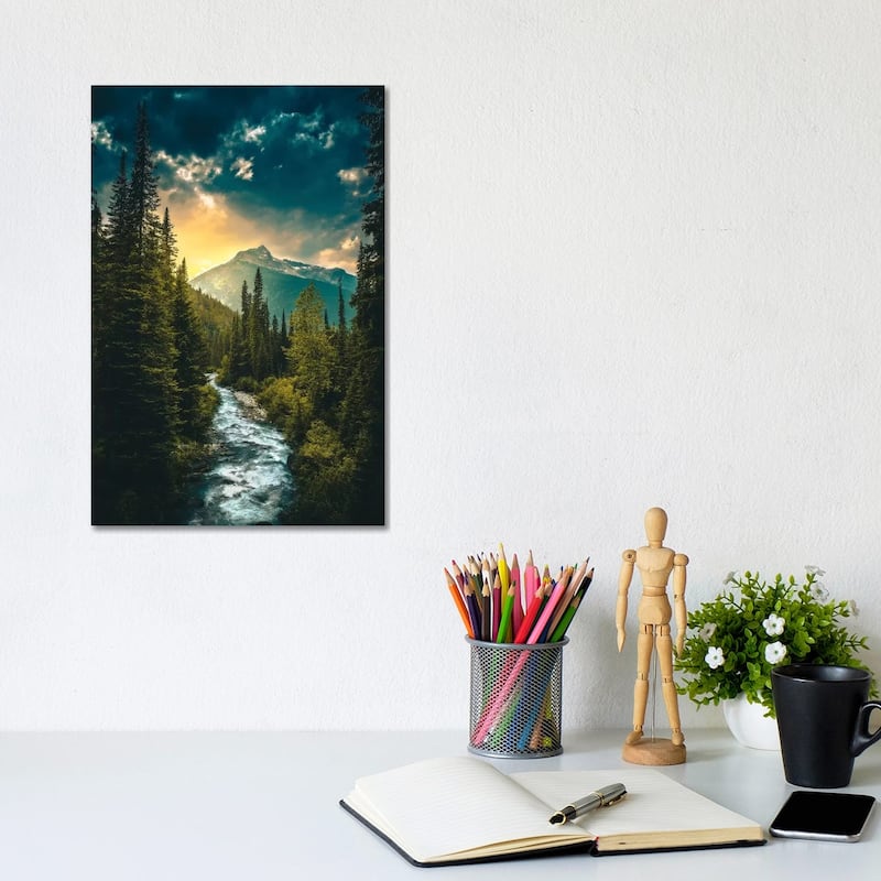 iCanvas "Where The River Flows" by Zach Doehler Canvas Print - 12x8x0.75