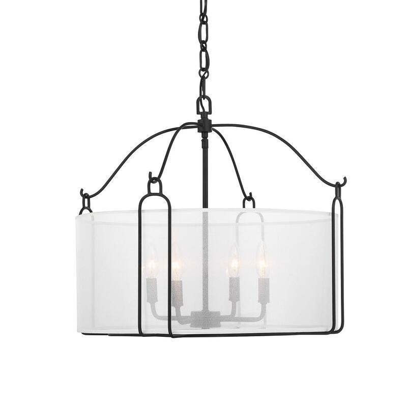 Savoy House 7-1693-4 Ashlay 4 Light 22" Wide Candle Style Chandelier - Matte Black