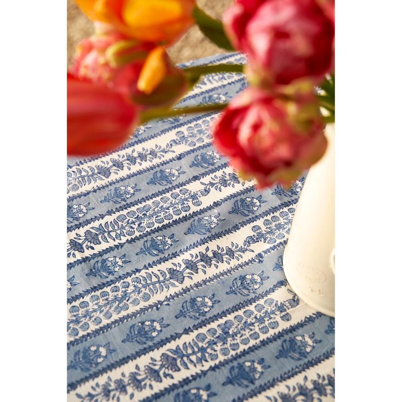 Couleur Nature Provence Avignon Tablecloth - Blue/Marine - 59" x 59" - 59" x 59"