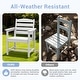 preview thumbnail 57 of 94, 6-Piece HDPE Outdoor Dining Table Sets with Umbrella Hole - 1-Table 4-Chairs-1-Bench
