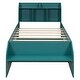 preview thumbnail 10 of 55, Solid Wood Platform Bed Frame Imitate Bridge Design Drawers