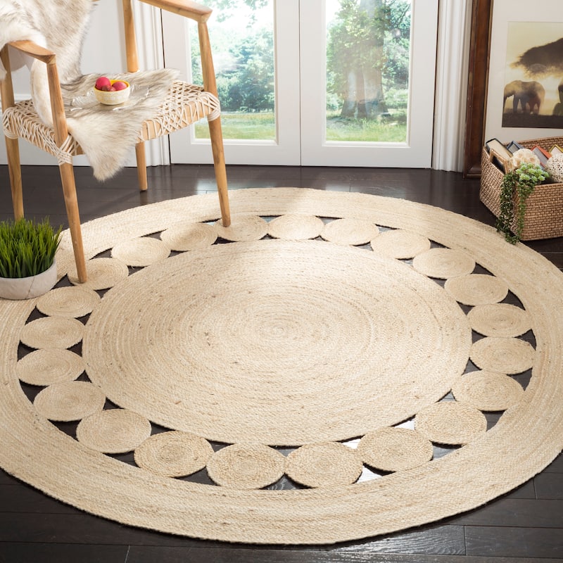 SAFAVIEH Handmade Natural Fiber April Jute Rug - 10' Round - Ivory
