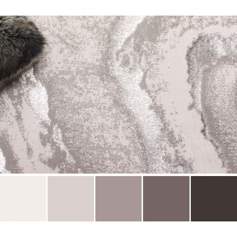 ECARPETGALLERY Machine Made Dove Grey Area Rug