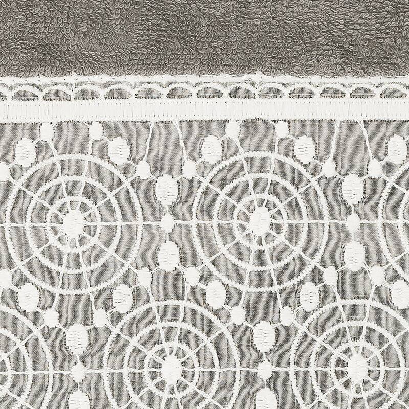 Authentic Hotel and Spa 100% Turkish Cotton Arian Cream Lace Embellished Hand Towel