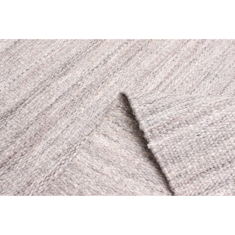 ECARPETGALLERY Flat-Weave Ankara FW Taupe Wool Kilim - 5'1 x 7'7